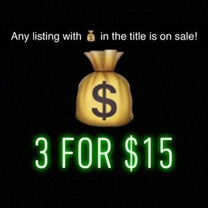 💰💰💰 SALE 💰💰💰 3 for $15 items with 💰 emoji